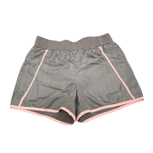 Daisy Fuentes Sprinter Running Shorts Medium Grey Mesh Elastic Waist Athletic