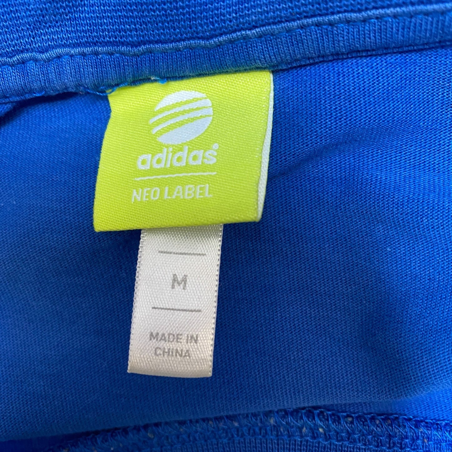 Adidas T-Shirt Womens Medium Blue Graphic Print Short Sleeve Crew Neck Pullover
