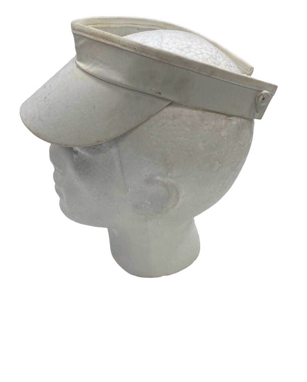 White Visor Cap Adjustable Hat White