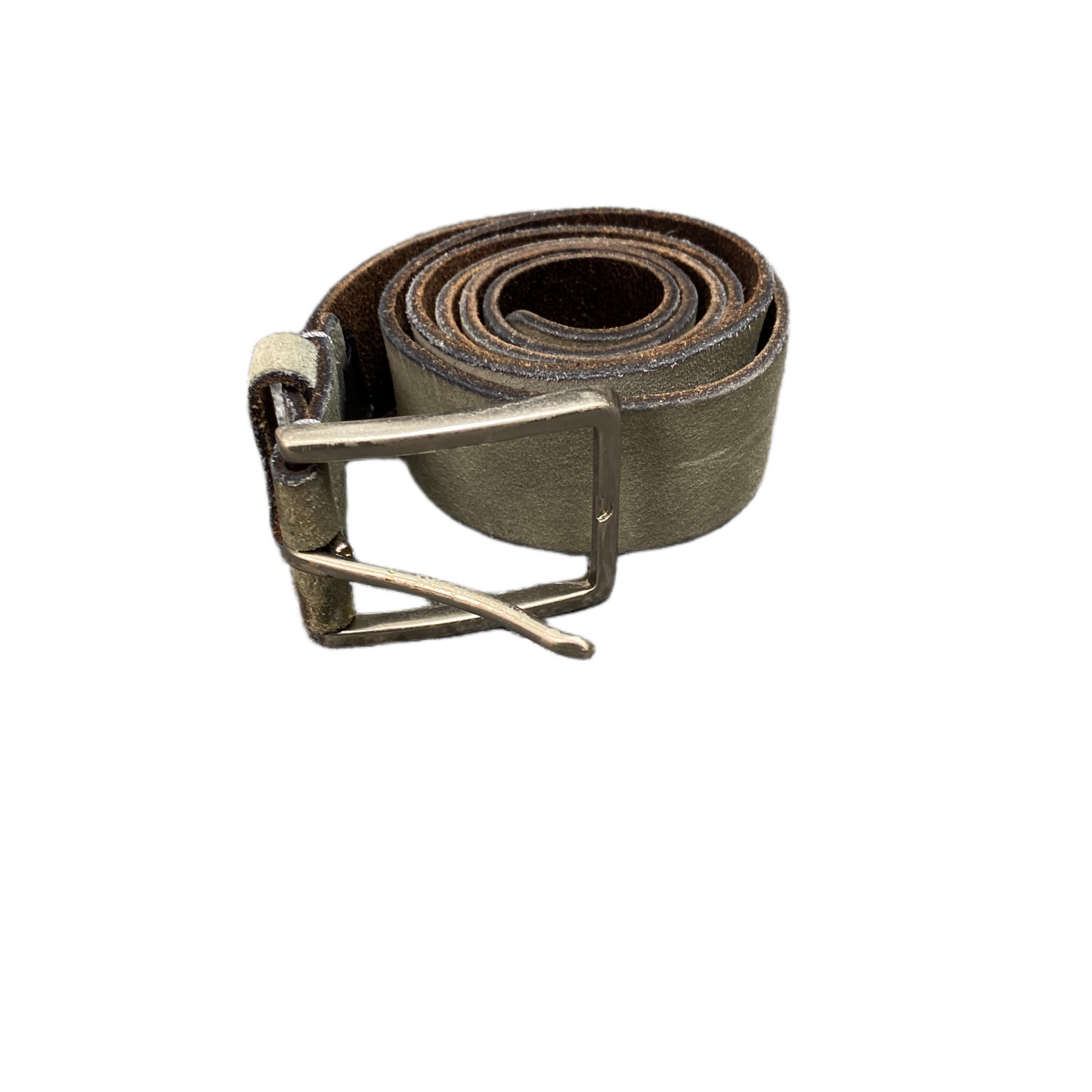Street One Waist Belt Mens Beige Leather Adjustable Silver Pin Buckle 41 Inches