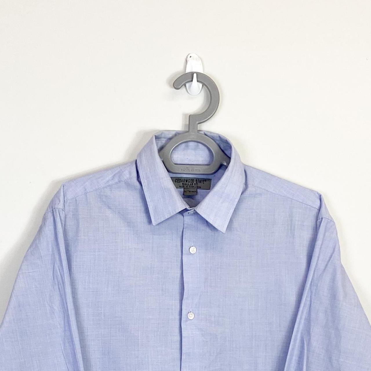 Cedarwood Shirt Mens Medium Blue Collared Button Down