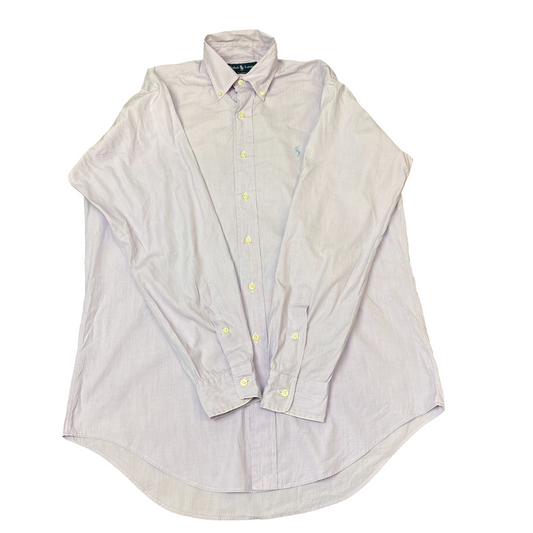 Ralph Lauren Shirt Mens S Purple Classic Fit Long Sleeve Pony Logo Button Down
