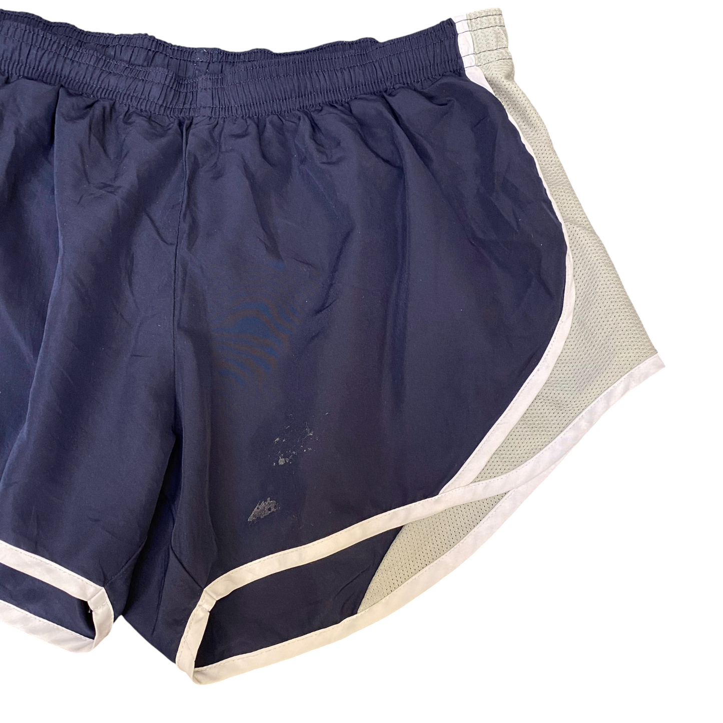 Running Sprinter Shorts Womens Medium Navy Athletic Fit Workout Drawstring Waist