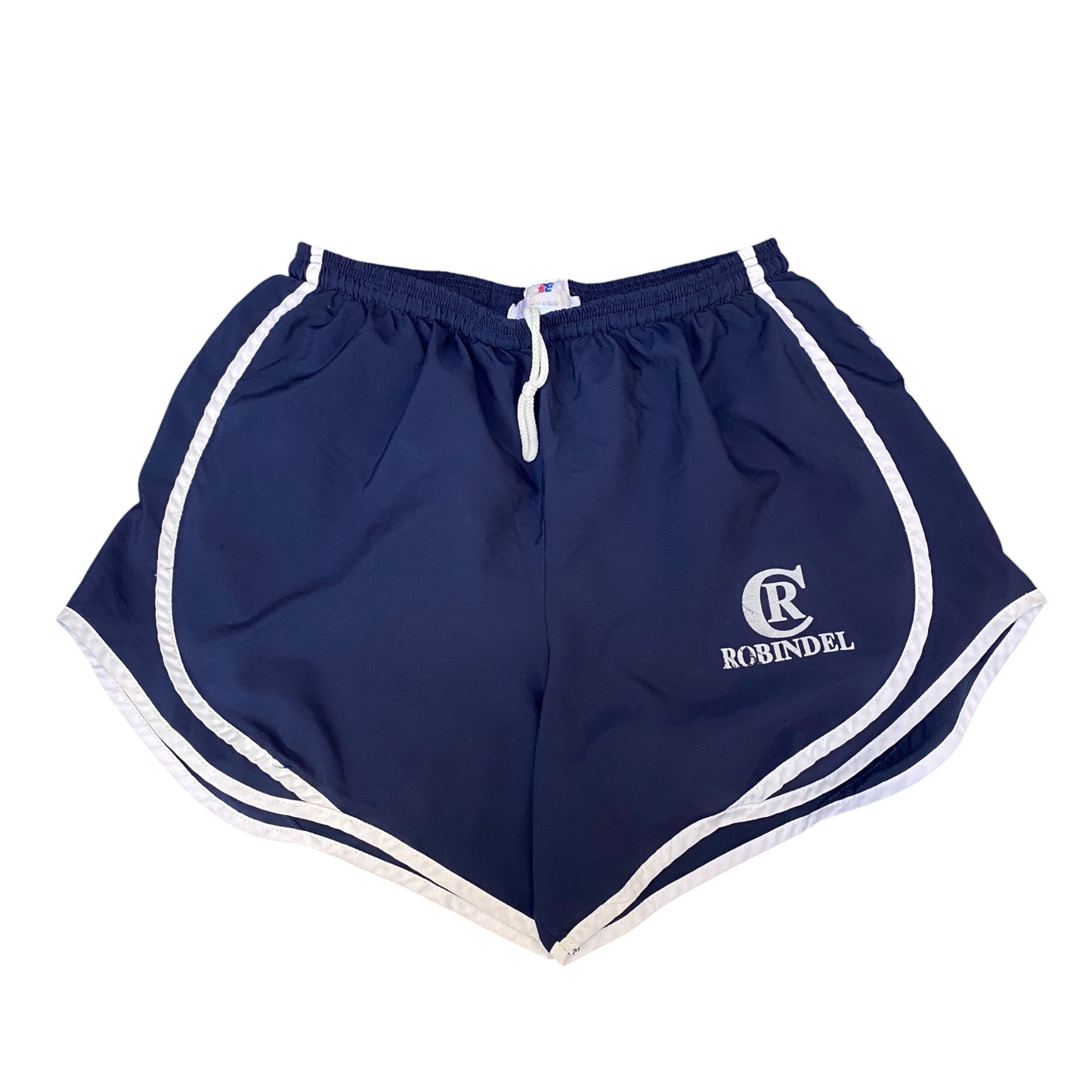 Robindel Running Sprinter Shorts Womens Medium Navy Athletic Workout Dolphin Hem