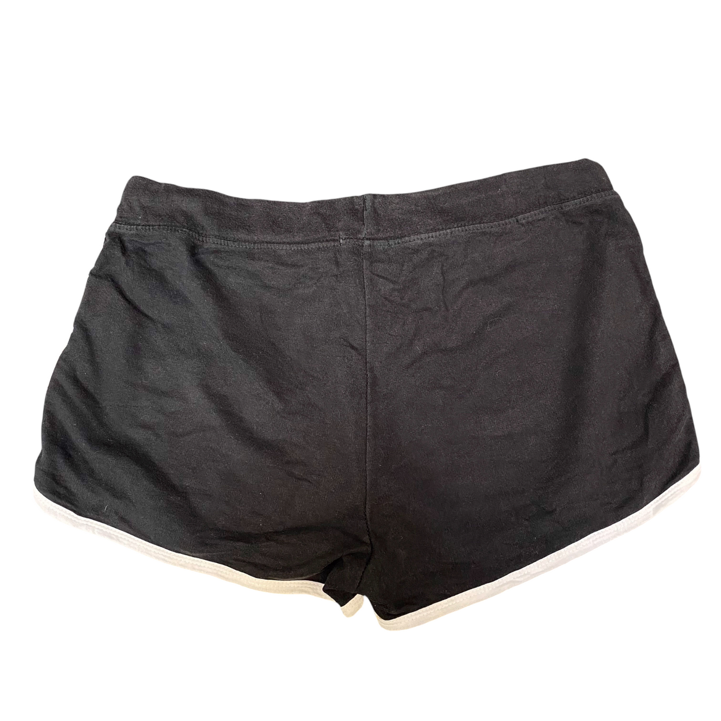 Running Sprinter Shorts Girls Medium Black Stretch Drawstring Waist Dolphin Hem