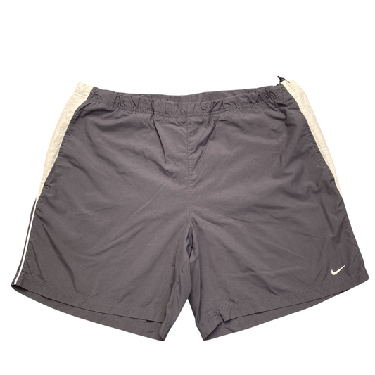 Nike Swim Shorts Mens XXL Black Mesh Lined Swoosh Logo Elastic Waist Stretch