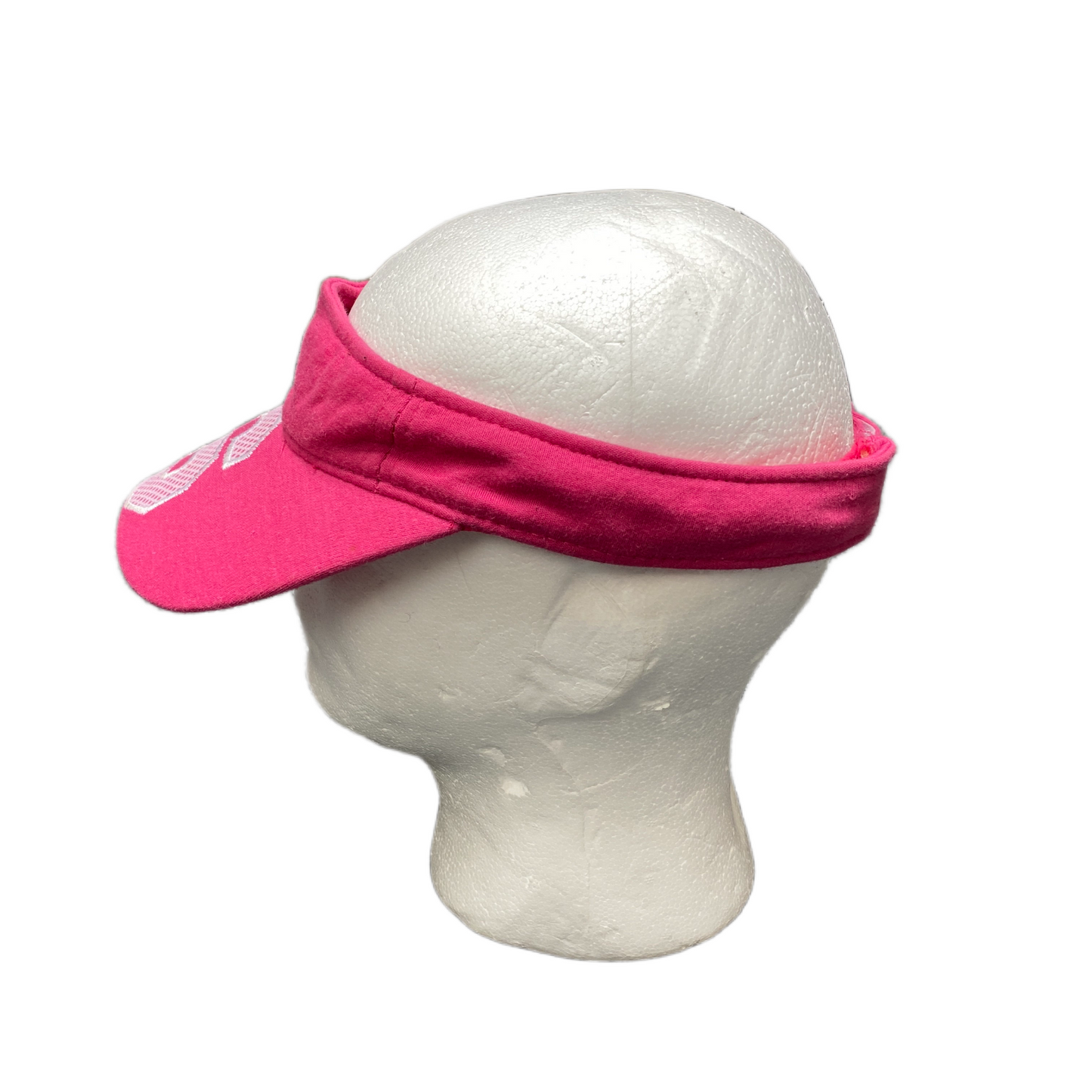 Women's Golf Sun Visor Hat 56 cm Pink Cotton Embroidered Number 6 Adjustable