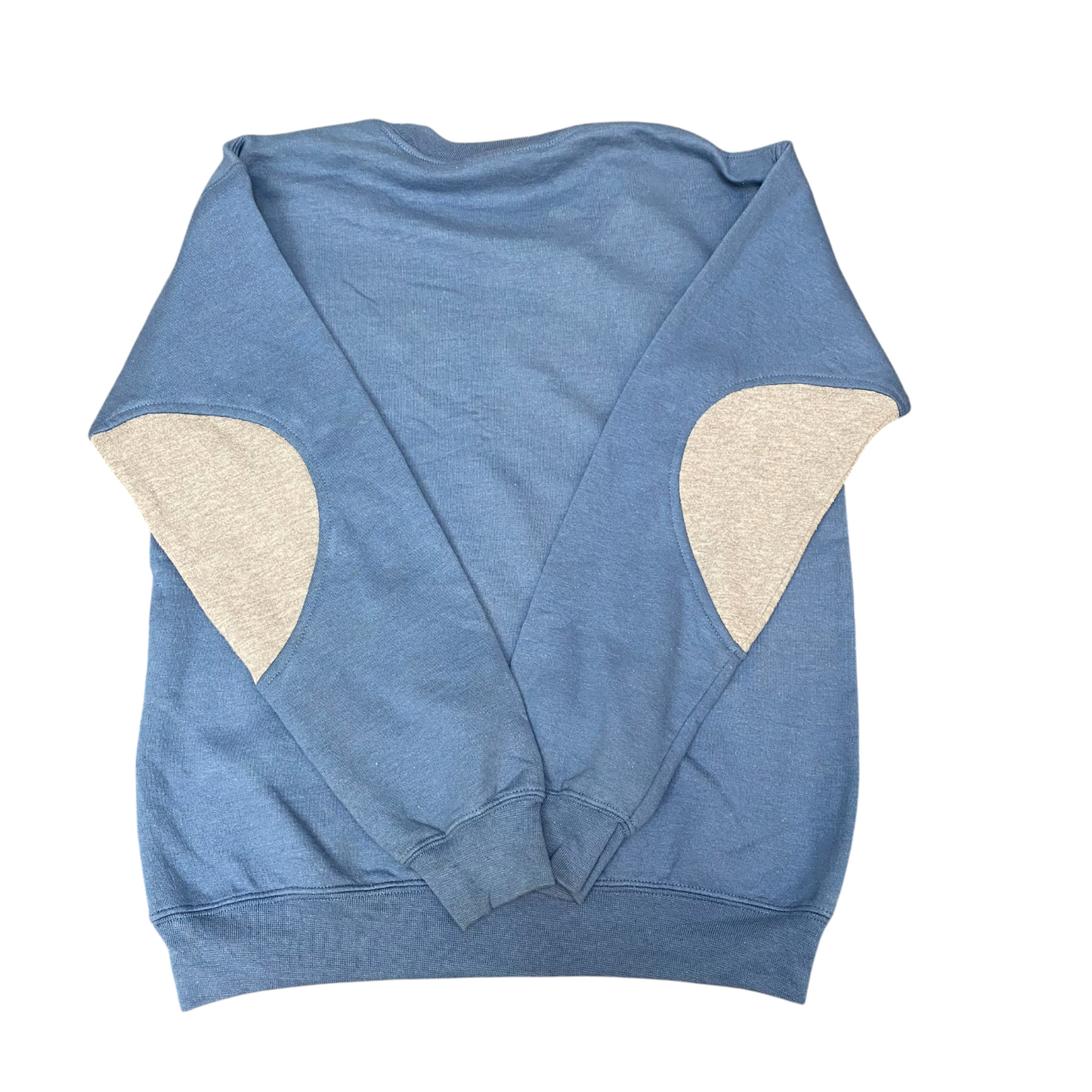 Nike Reworked Sweatshirt Mens Small Blue Grey Embroidered Spell Out Logo Y2K