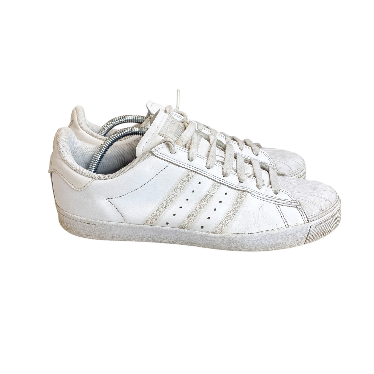 adidas Superstar Vulc Sneakers Men's UK 7.5 White Low Top Rubber Toe Lace Up