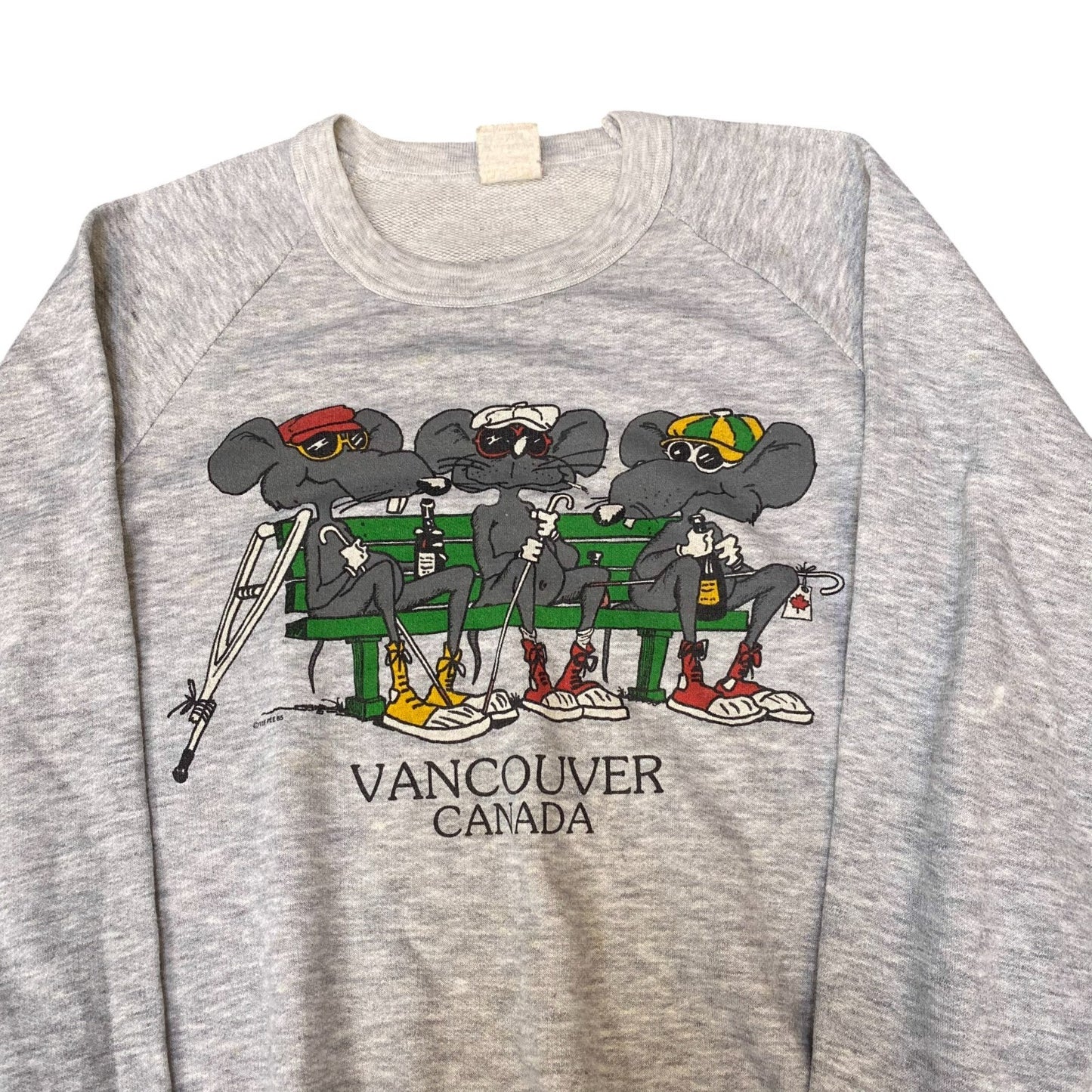 Vancouver Canada Sweatshirt Mens Small Grey Long Sleeve Crew Neck Pullover