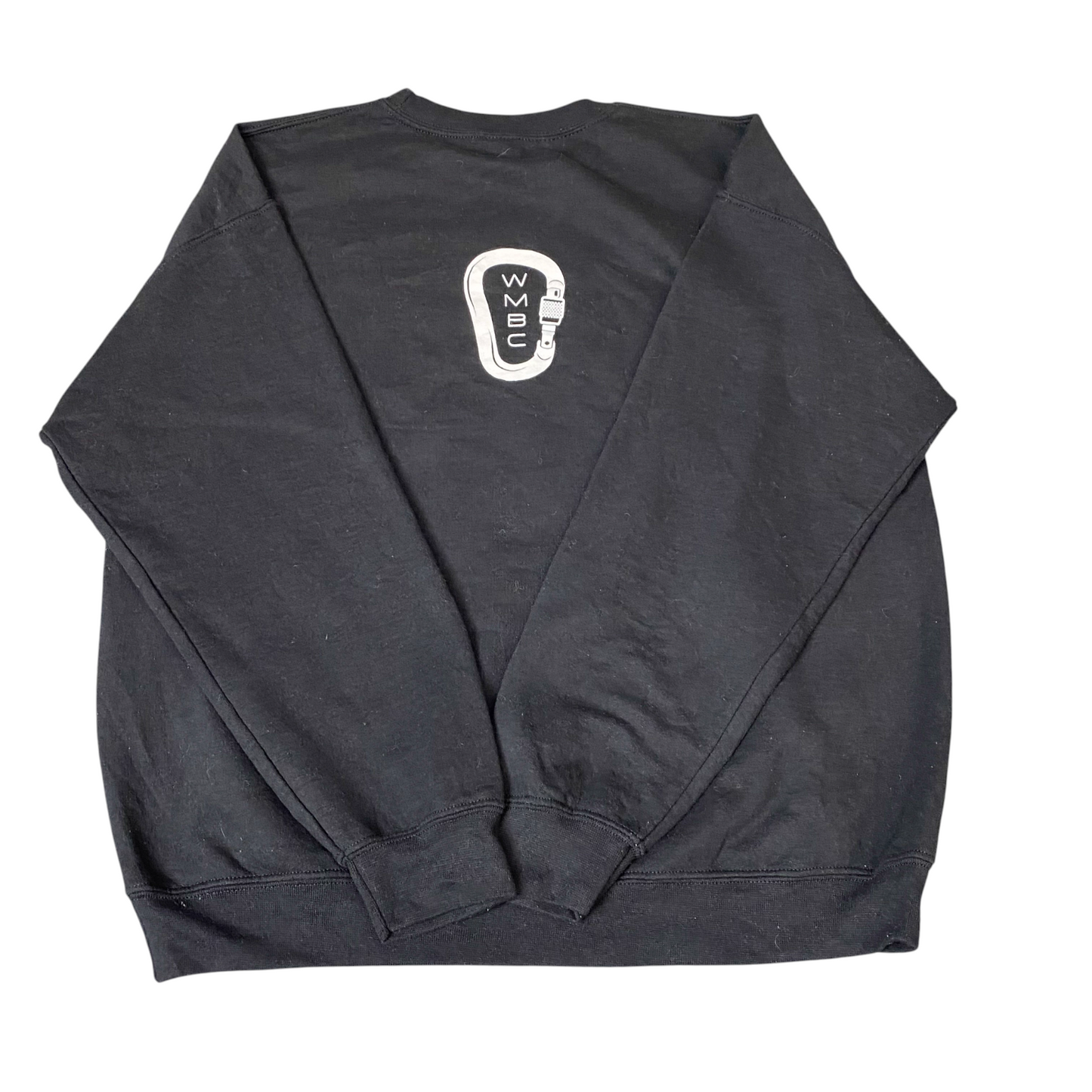 Gildan Sweatshirt Mens L Black Heavy Blend Fleece Lined WMBC Graphic Oversized