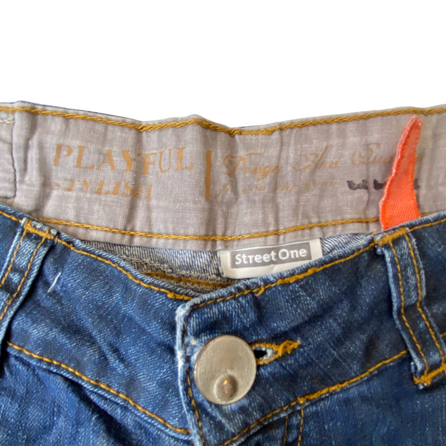 Street One Jeans Womens Large W32 L31 Blue Denim Straight Leg Comfort Outdoor