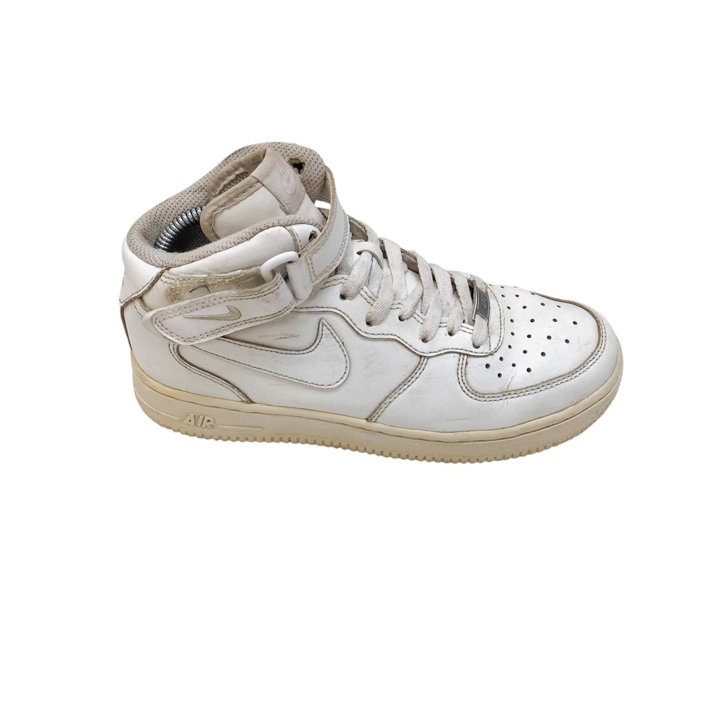 Nike Air Force 1 Mid '07 Basketball Shoes Sneakers Juniors 5 White Top Strap