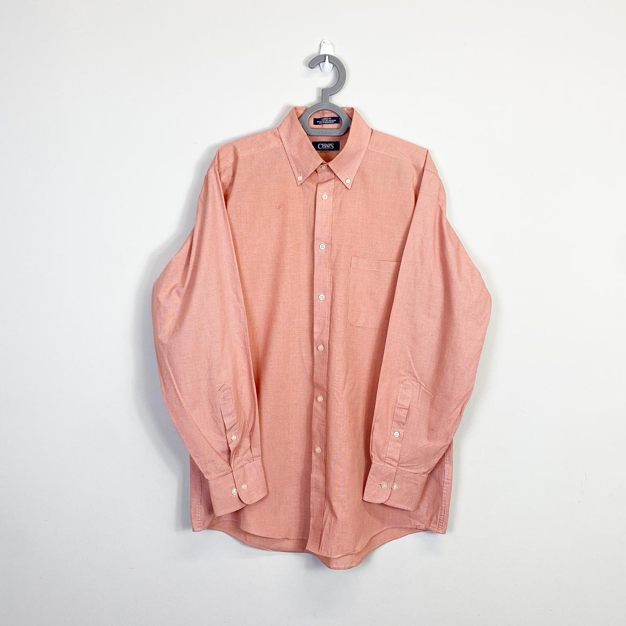 Chaps Shirt Men’s Medium Orange Collared Button Down