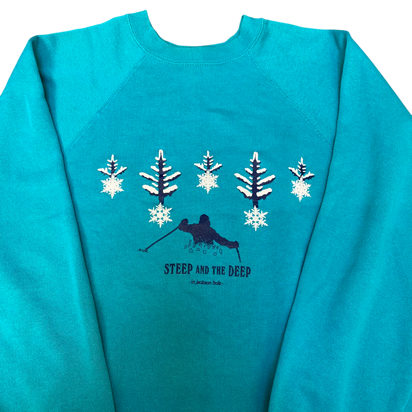 Tultex Steep And The Deep Sweatshirt Womens Large Blue Crew Neck Pullover