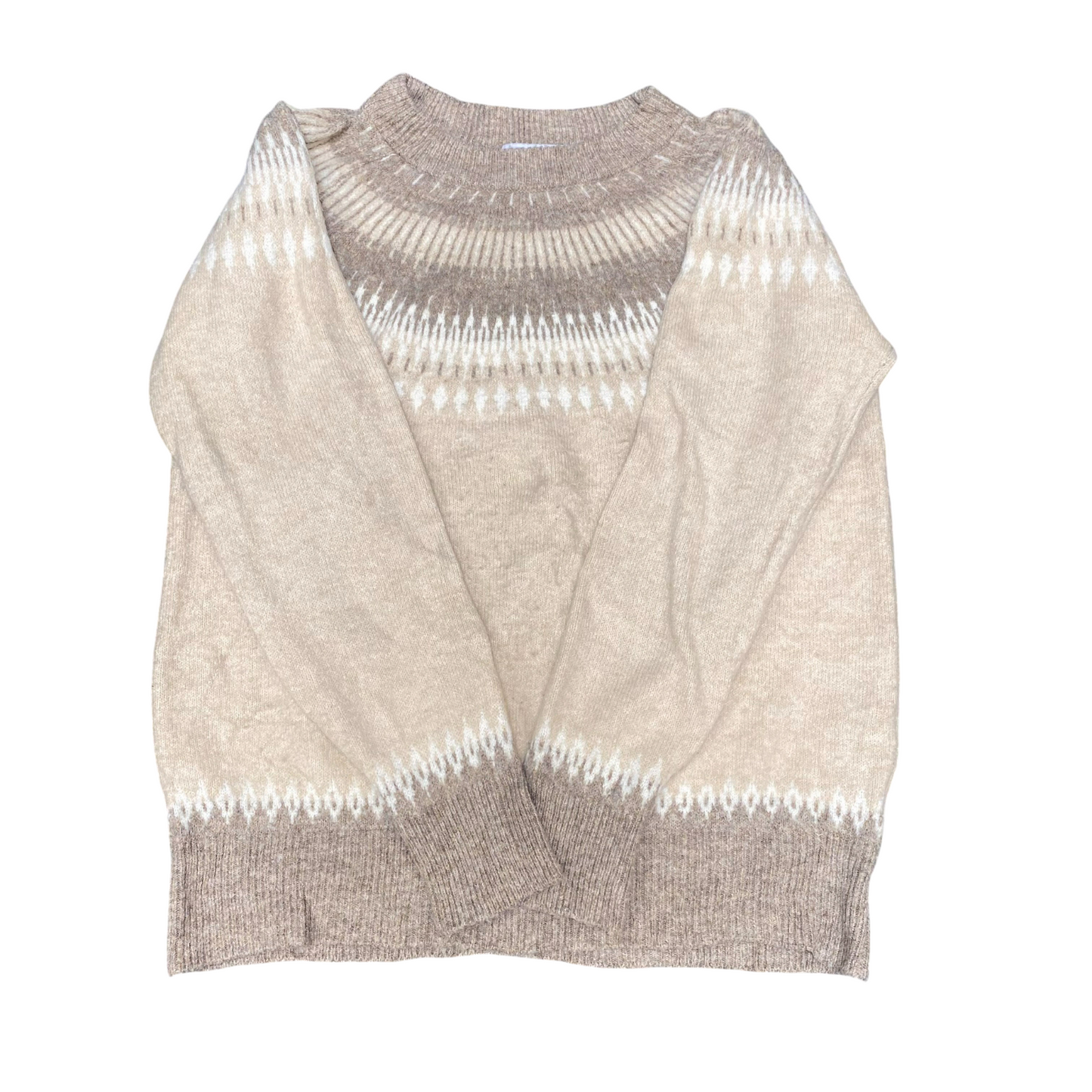 Season Reason by Lin & Red Jumper Womens Large Cream Isle Nordic Warm Winter