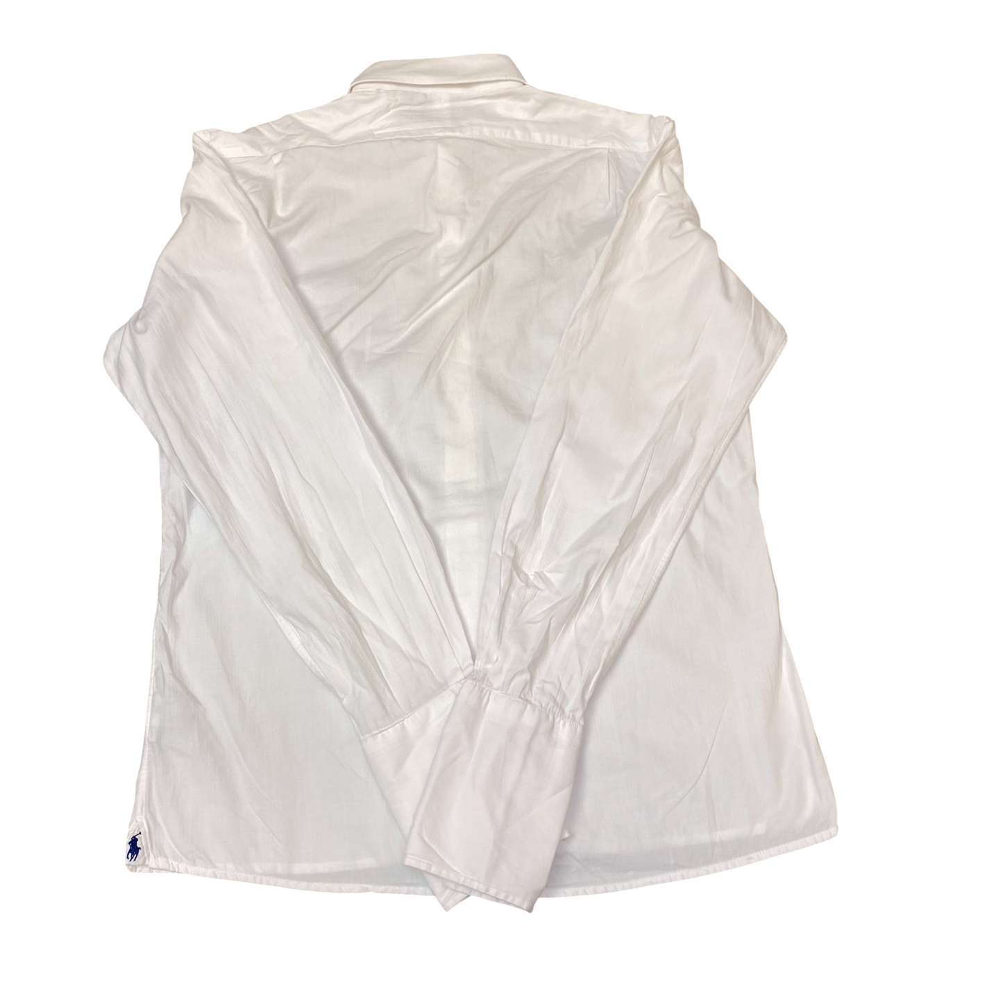 Polo Ralph Lauren Formal Shirt Mens M White Solid Long Sleeve Pony Button Down