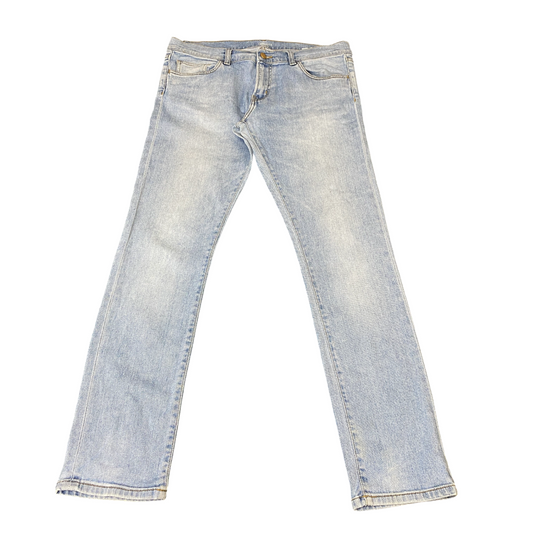 Carhartt WIP Rebellion Pant Jeans Mens L Blue Denim Faded Slim Fit Straight Leg