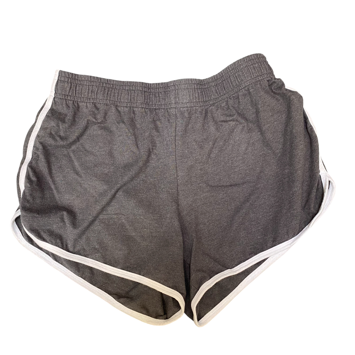 Running Sprinter Shorts Womens Small Grey Drawstring Elastic Waist Dolphin Hem