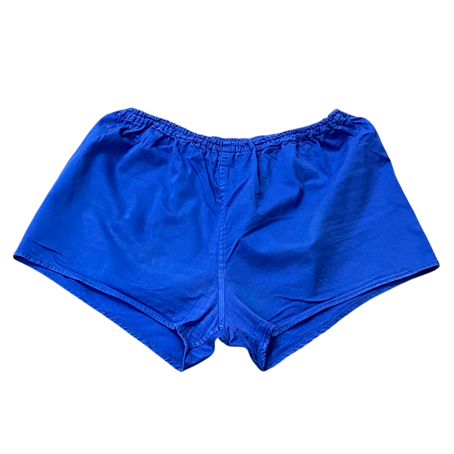Sprinter Running Shorts 28W Blue Elastic Waist Pocket Gym Athletic Fit