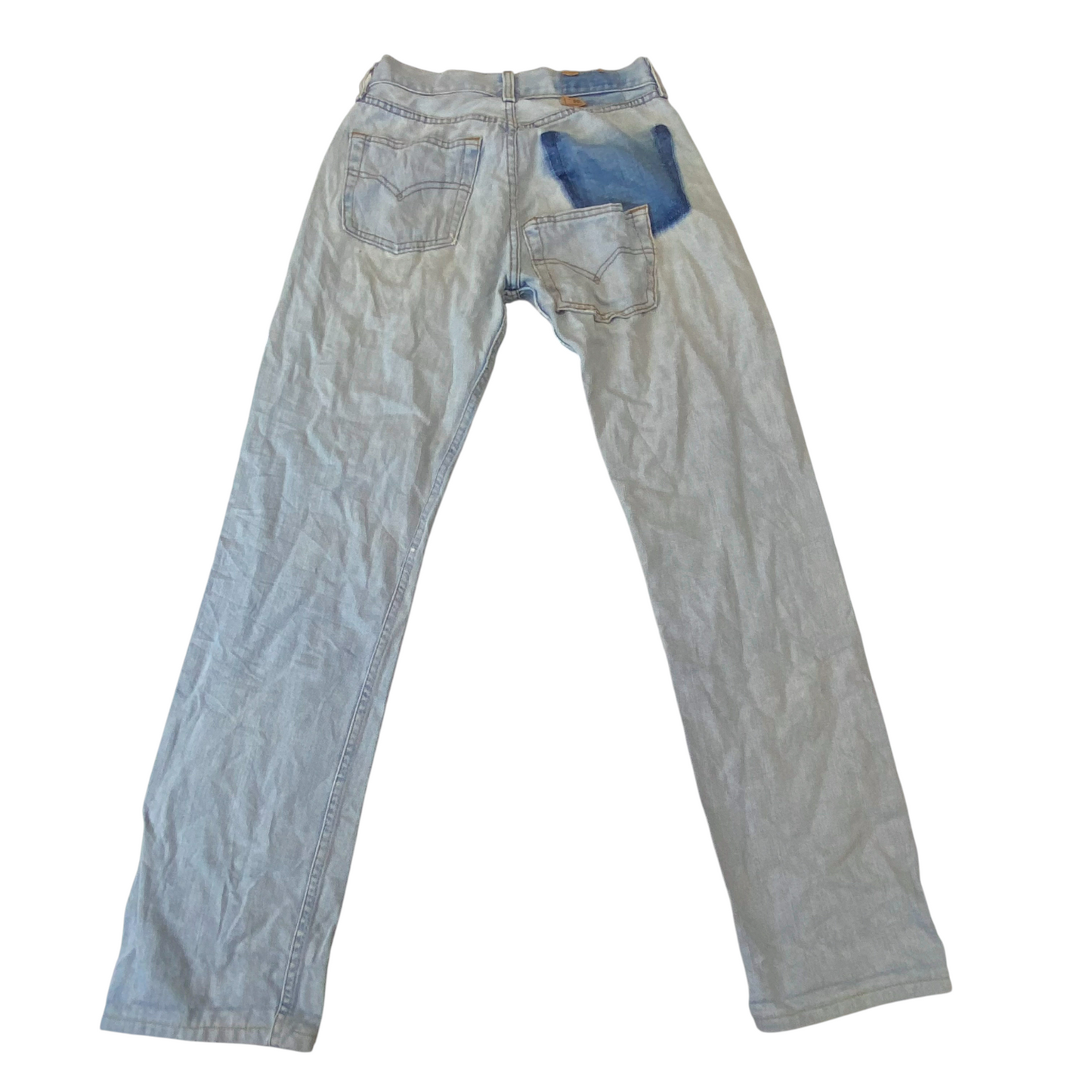 Levi's Jeans Womens Medium Blue Denim Regular Fit Straight Leg Pockets Outdoor