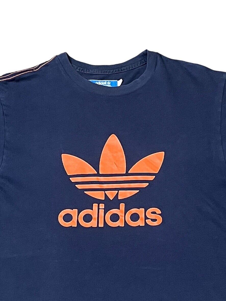 Adidas Orginals T-Shirt Navy Mens S Chest Logo