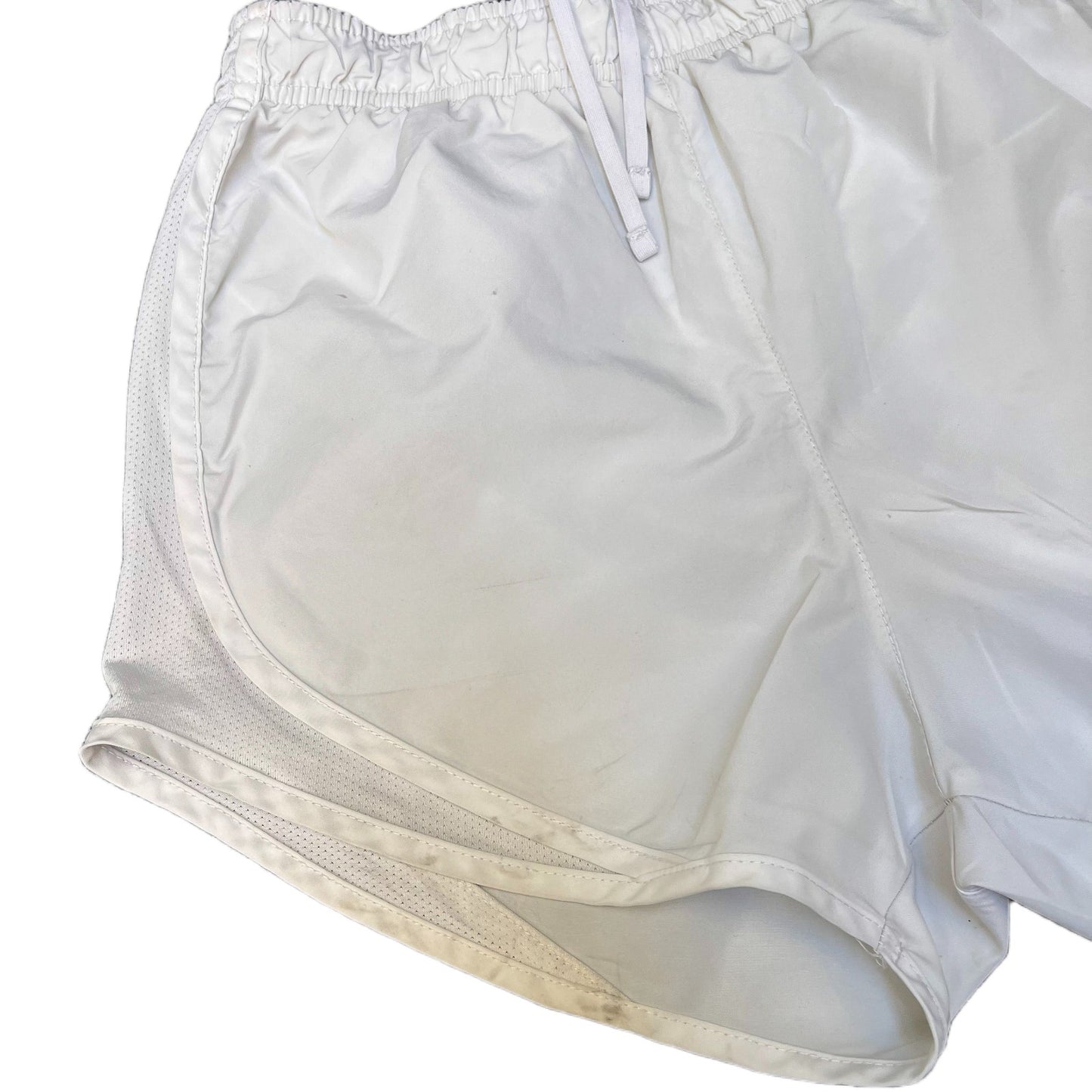 Nike Dri-FIT Running Sprinter Shorts Fits as Women S 24" Waist White Dolphin Hem