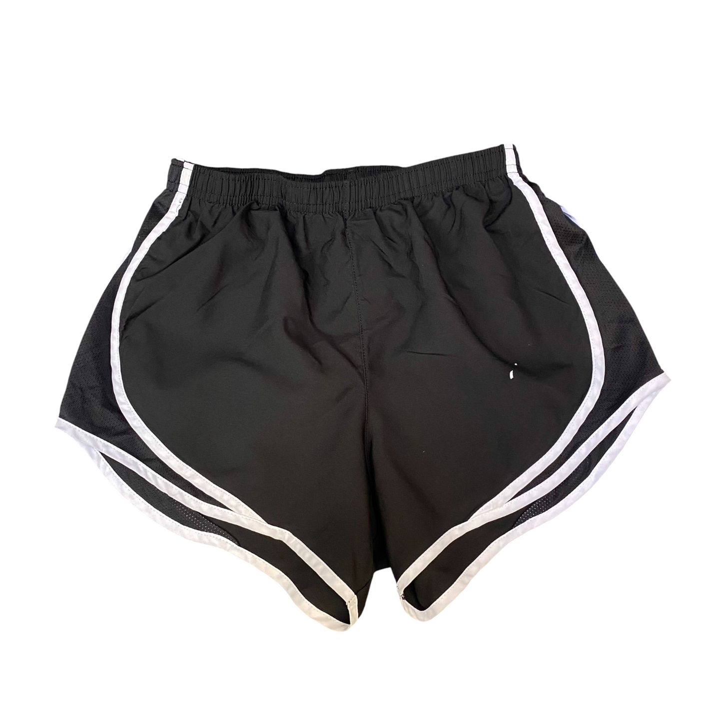 Running Sprinter Shorts Womens Small Black Athletic Fit Gym Workout Dolphin Hem