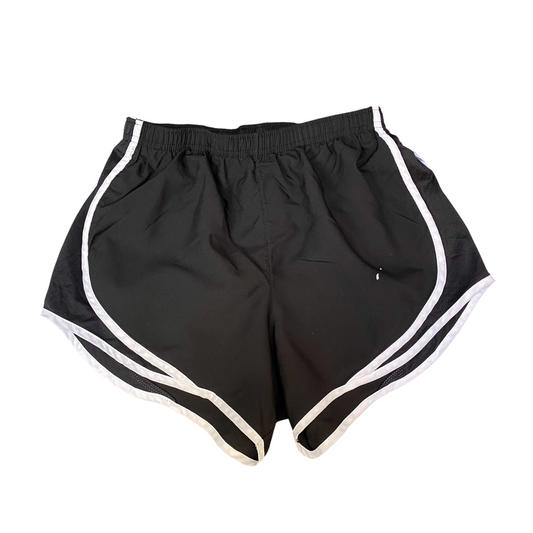 Running Sprinter Shorts Womens Small Black Athletic Fit Gym Workout Dolphin Hem