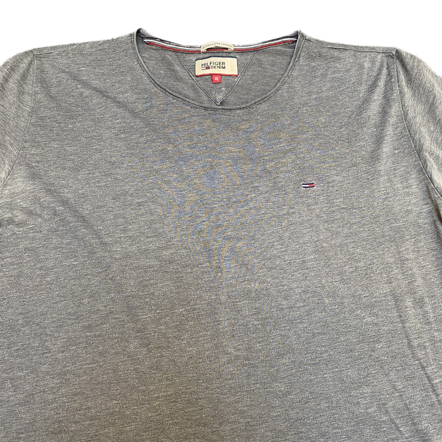 Tommy Hilfiger Shirt Mens XL Grey American Original Short Sleeve Crew Neck Tee