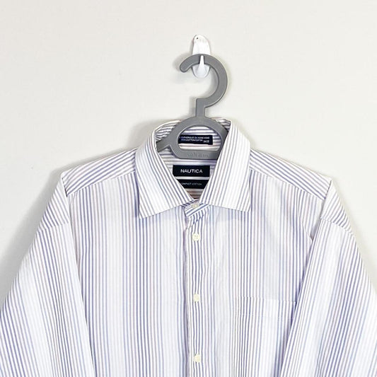 Nautica Shirt Mens Large Multi Stripes Collared Button Down