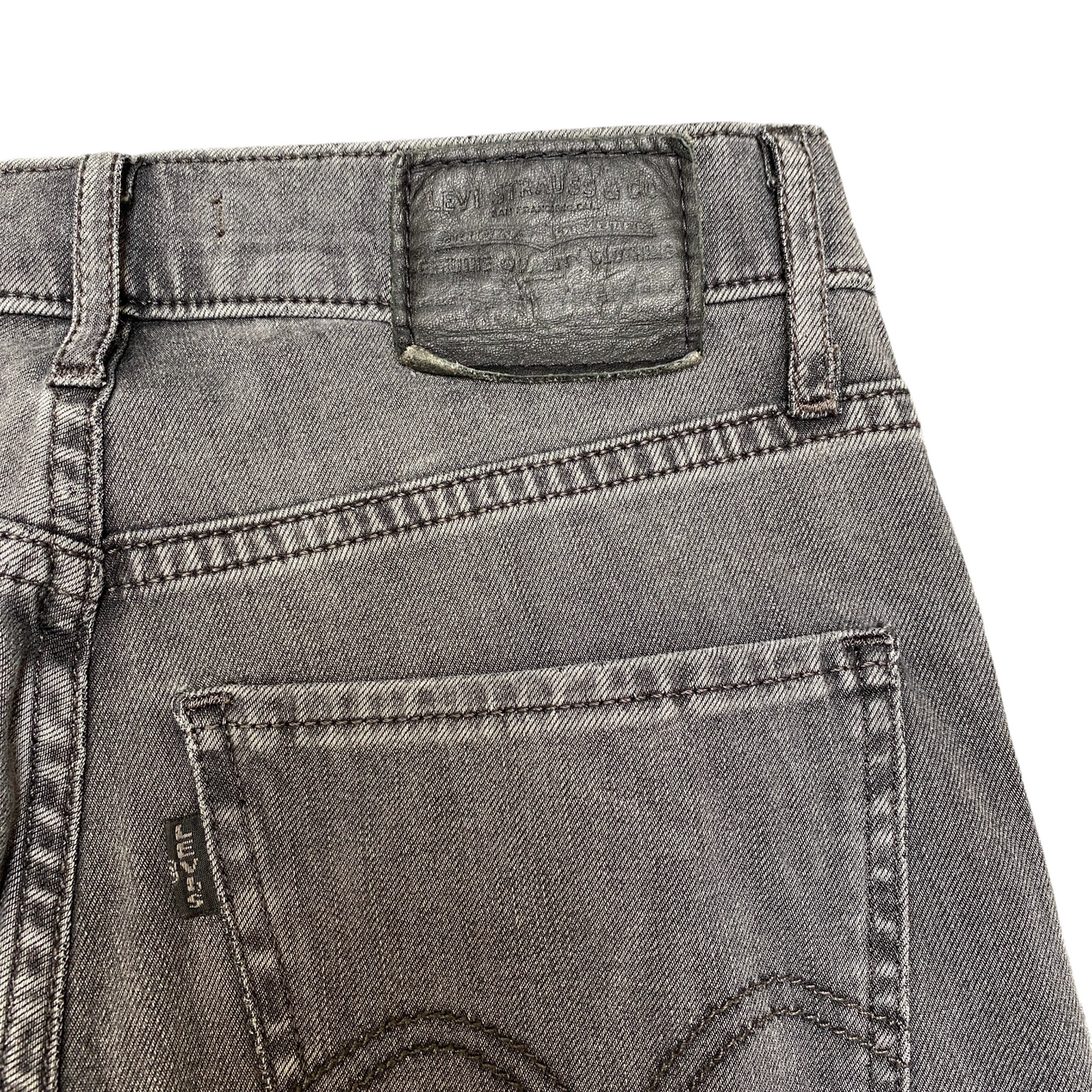 Levi's Jeans Womens 24" Waist Grey Premium Medium Wash Mile High Rise Skinny Leg