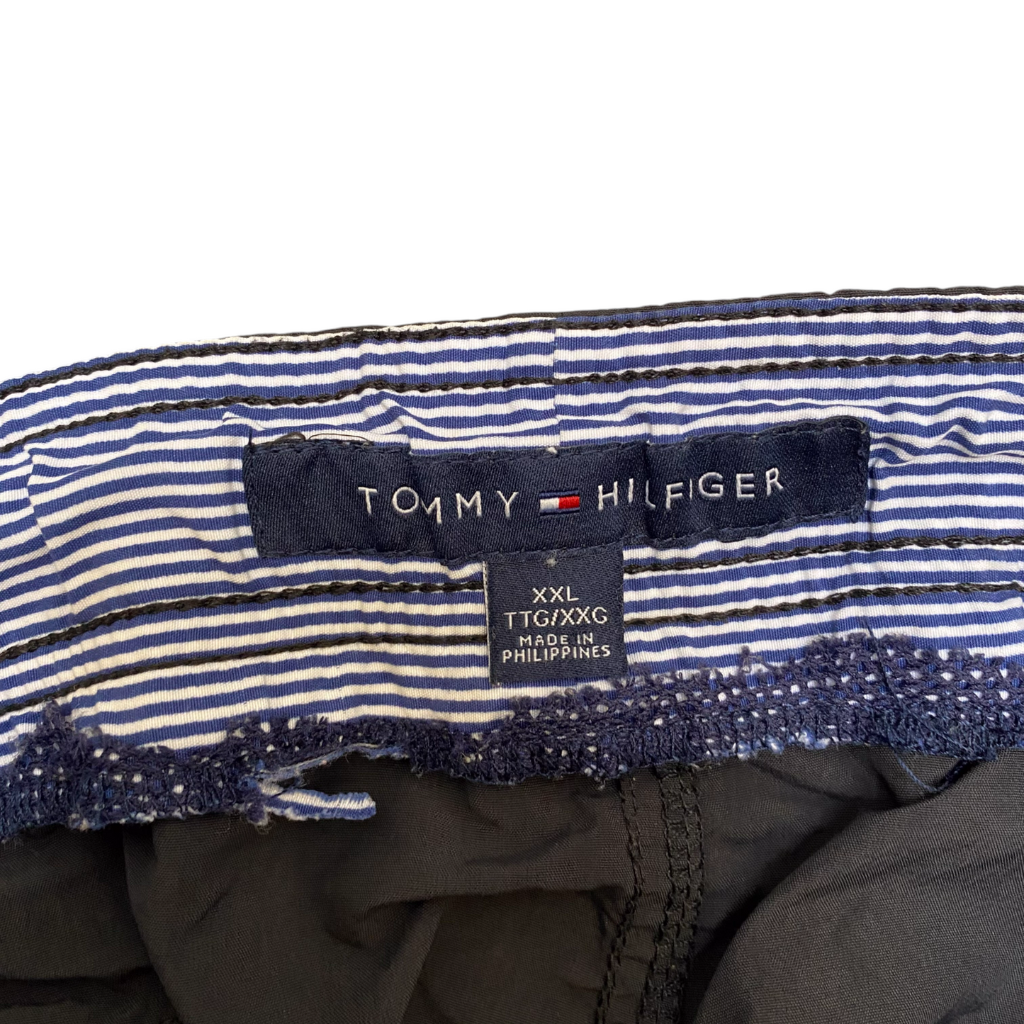 Tommy Hilfiger Swim Trunks Shorts Mens XXL Black Surf Sprint Drawstring Waist