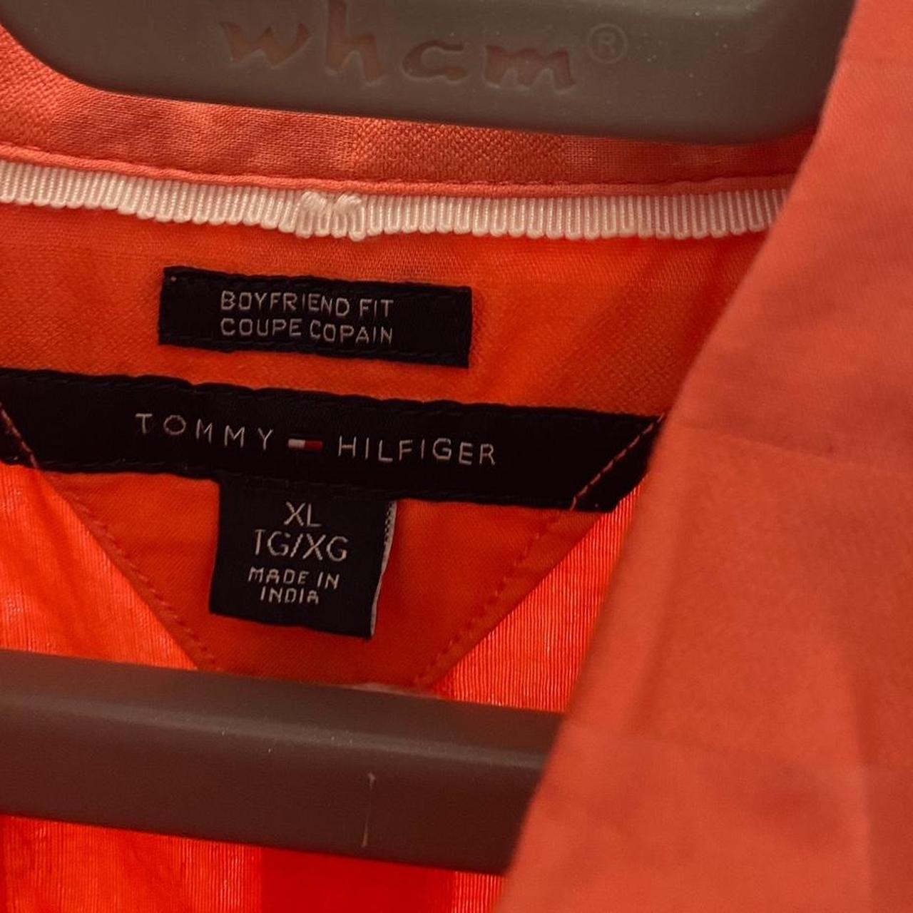 Tommy Hilfiger Shirt Mens XL Pink Collared Button Down Boyfriend Fit