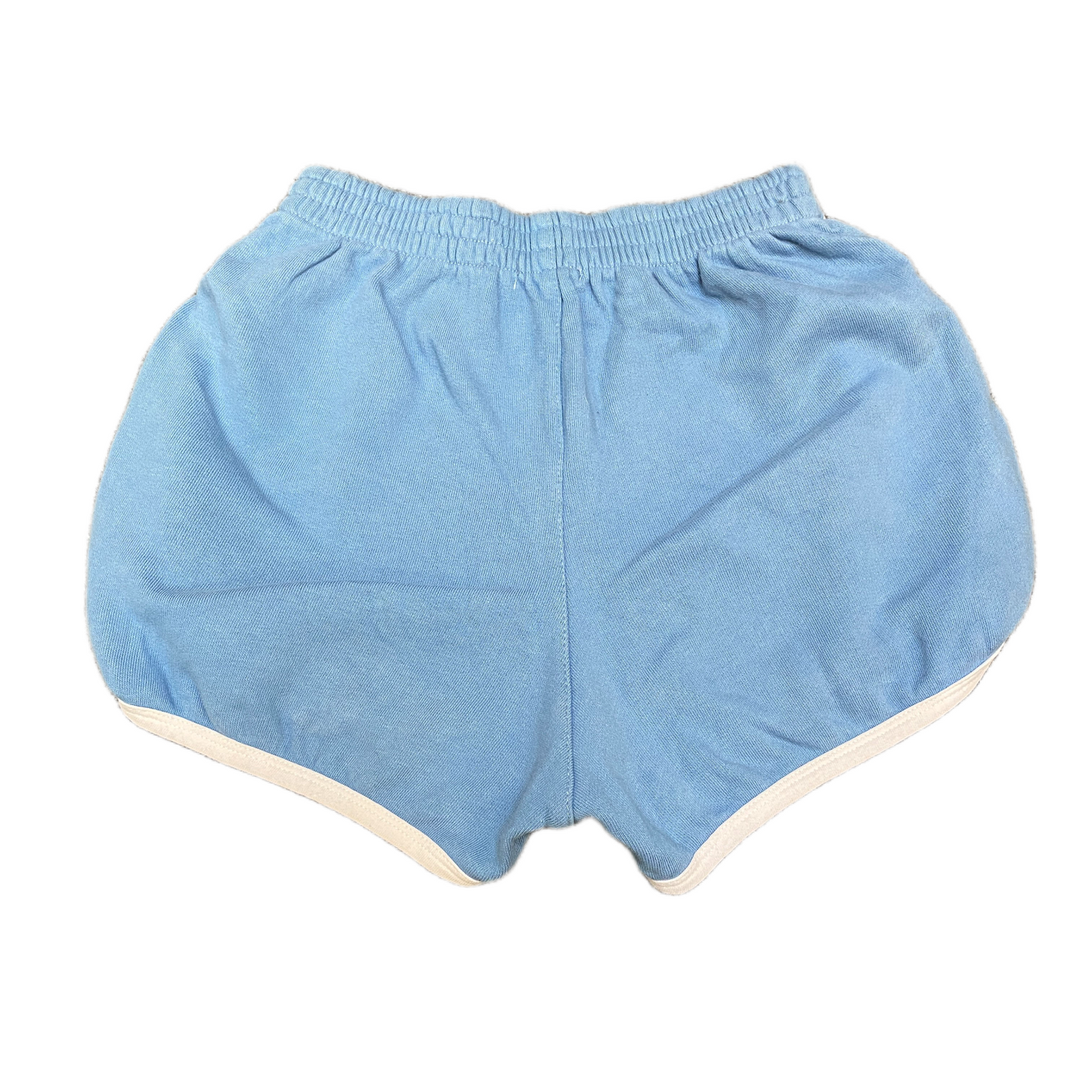 Running Sprinter Shorts Womens S 22" Waist Blue Athletic Gym Workout Dolphin Hem