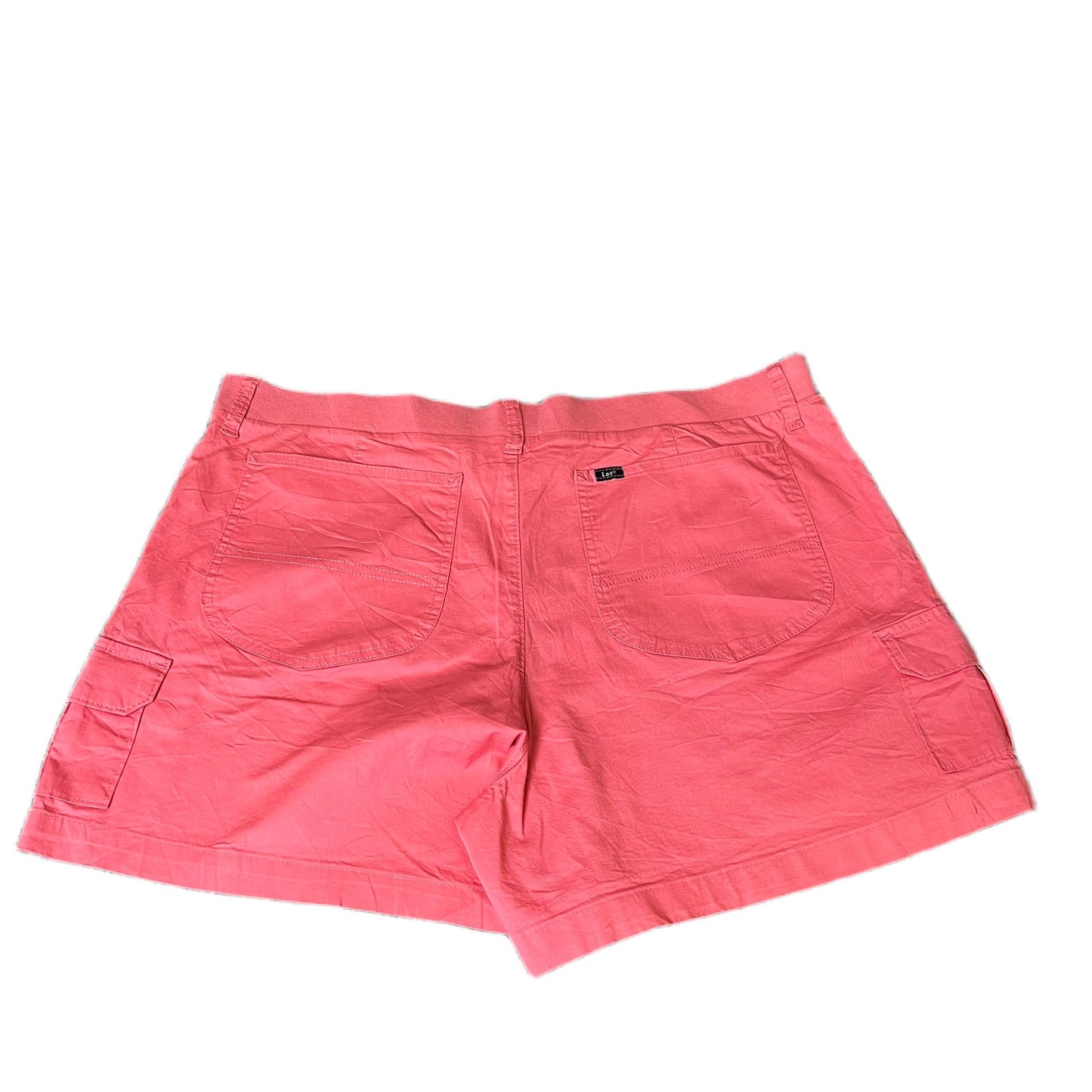 Lee Cargo Shorts Fits as Womens 2XL 41" Waist Pink Elastic Waist Hiking Outdoor