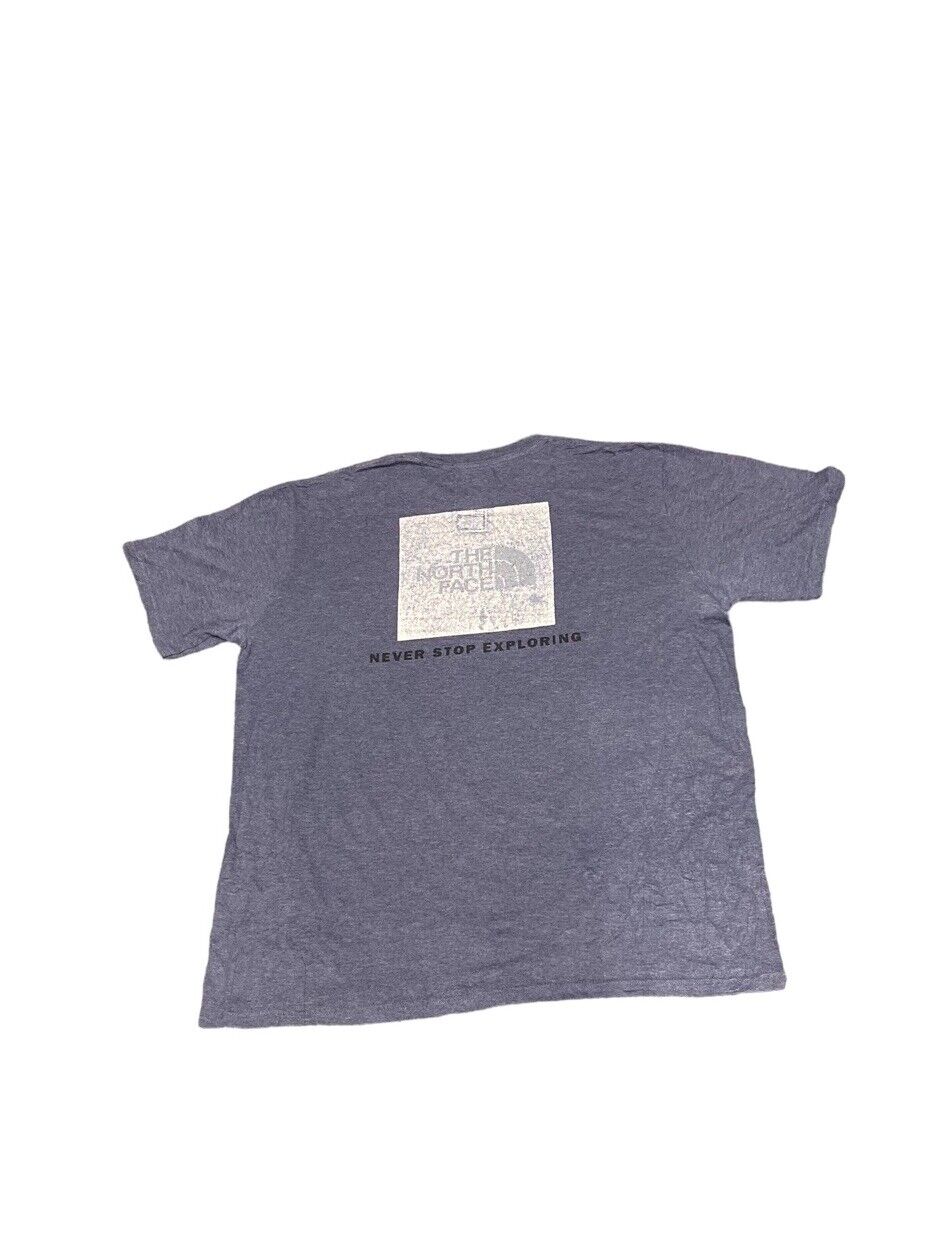 The North Face T-Shirt Blue Mens L Chest Logo