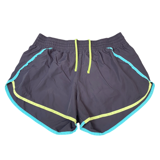 Champion Sprinter Shorts Womens L Blue Gym Running Elastic Waist Drawstring