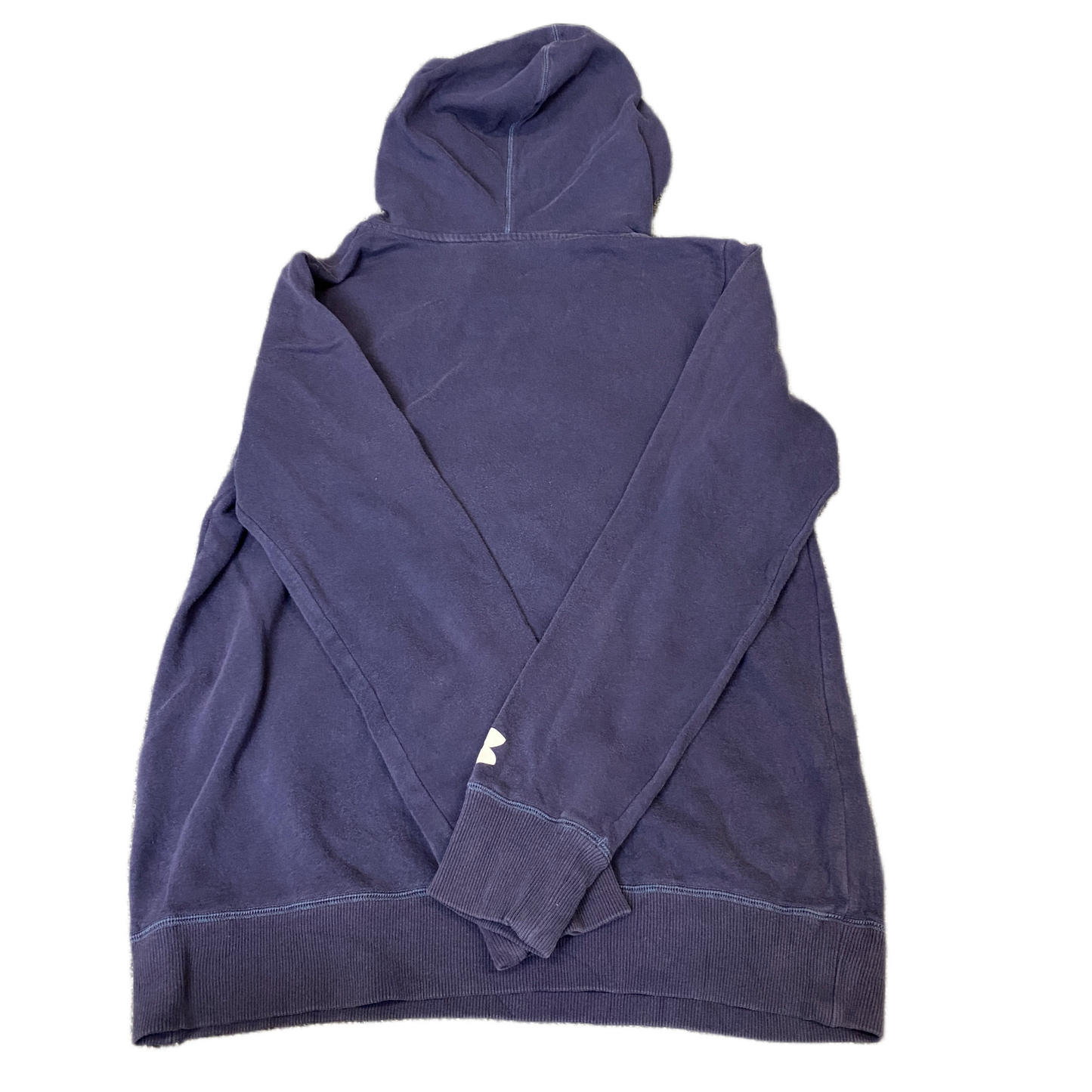 Under Armour Hoodie Womens Medium Navy Graphic Logo Kangaroo Pocket Pullover