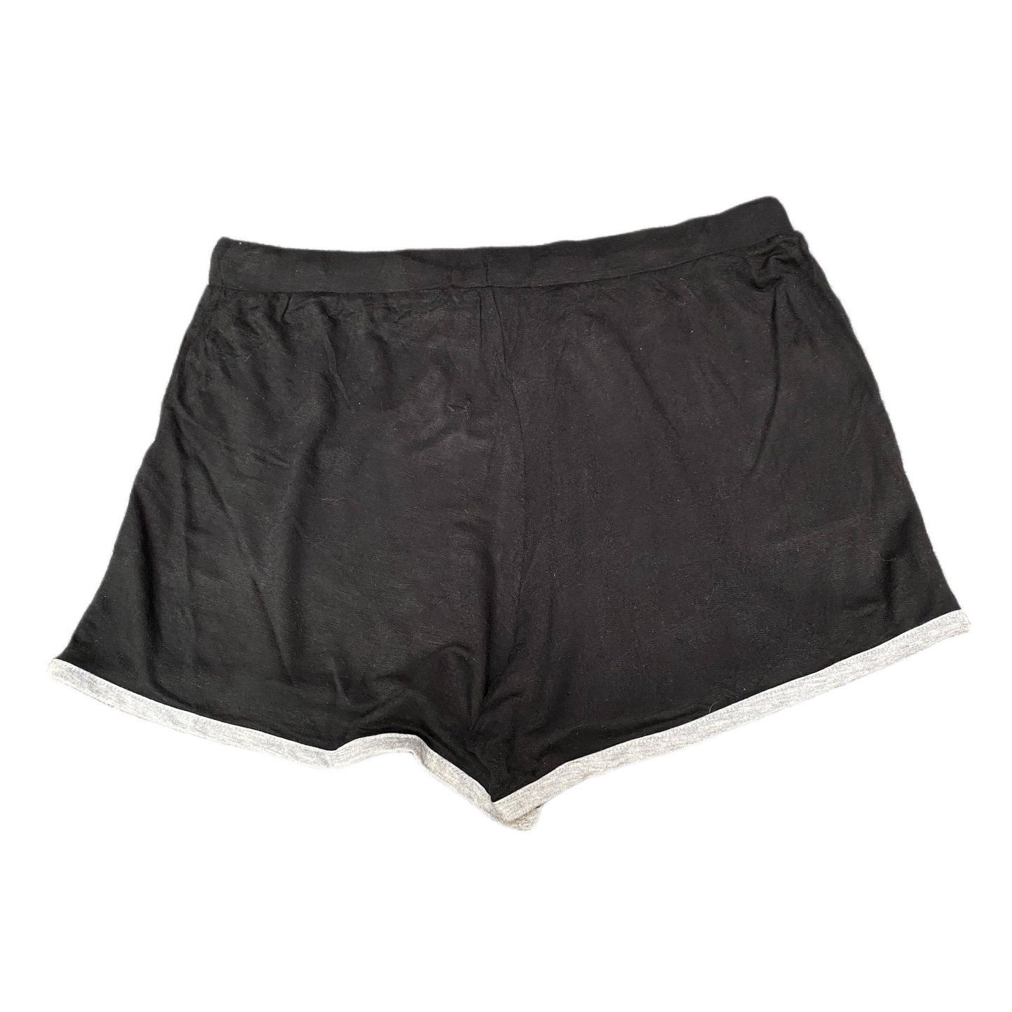 Running Sprinter Shorts Womens L 33" Waist Black Workout Drawstring Dolphin Hem