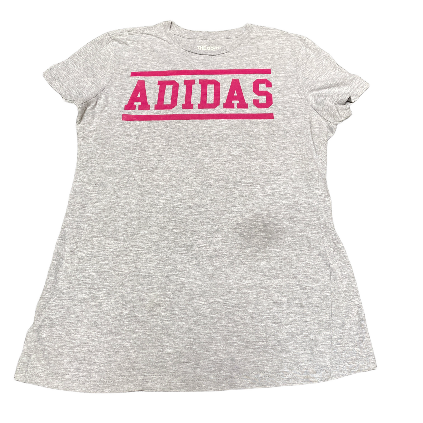 Nike The Go-To T-Shirt Womens Medium Grey Graphic Logo Crew Neck Pullover Tee