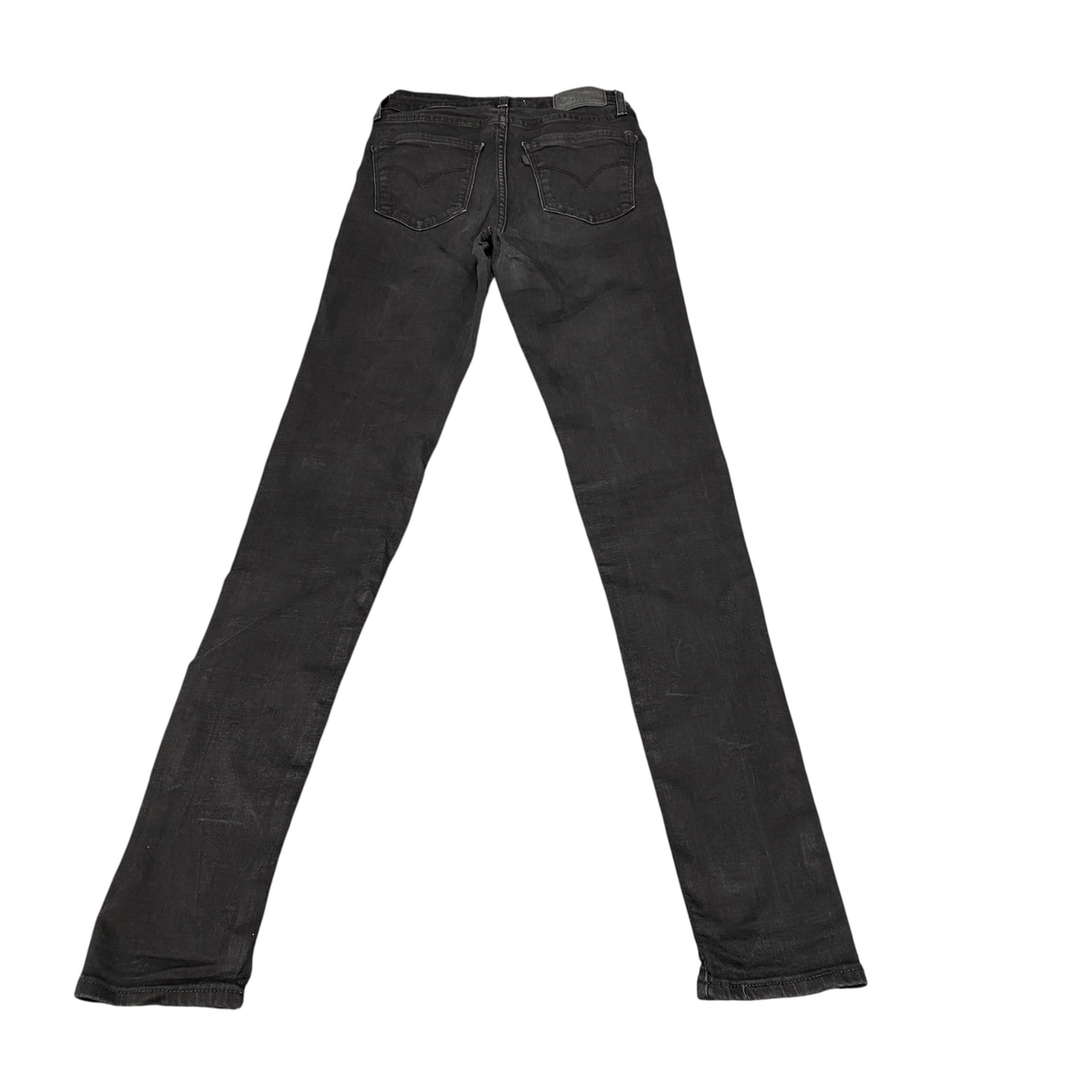 Levi's Jeans Womens 23" Waist Black Denim High Waisted Super Stretch Skinny Leg