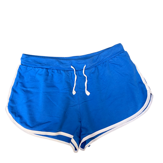 Running Sprinter Shorts Womens Medium Royal Blue Gym Drawstring Elastic Waist