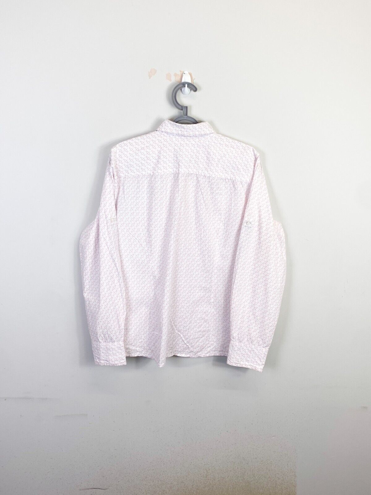 Tommy Hilfiger Shirt Womens Large Pink Textured Flap Pockets Casual Button Down