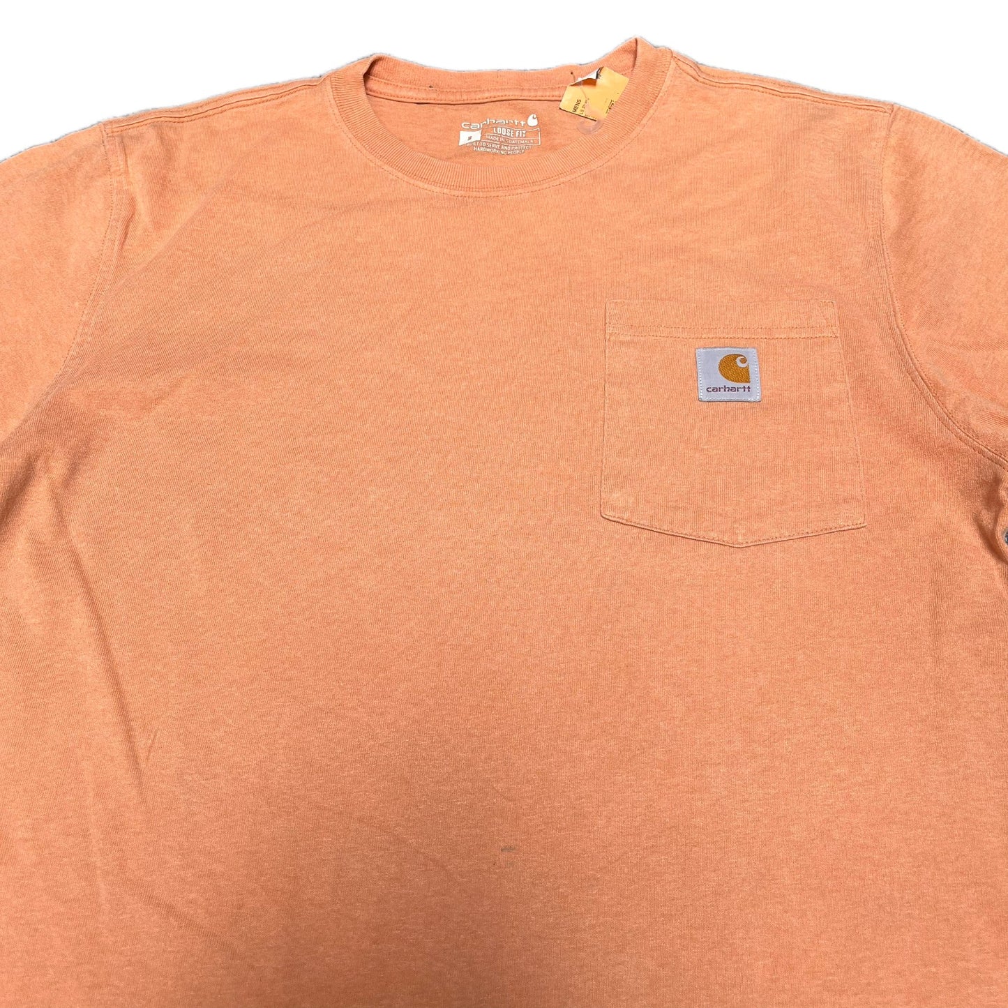 Carhartt T-Shirt Mens S Gentle Orange Loose Fit Short Sleeve Pullover Summer Tee