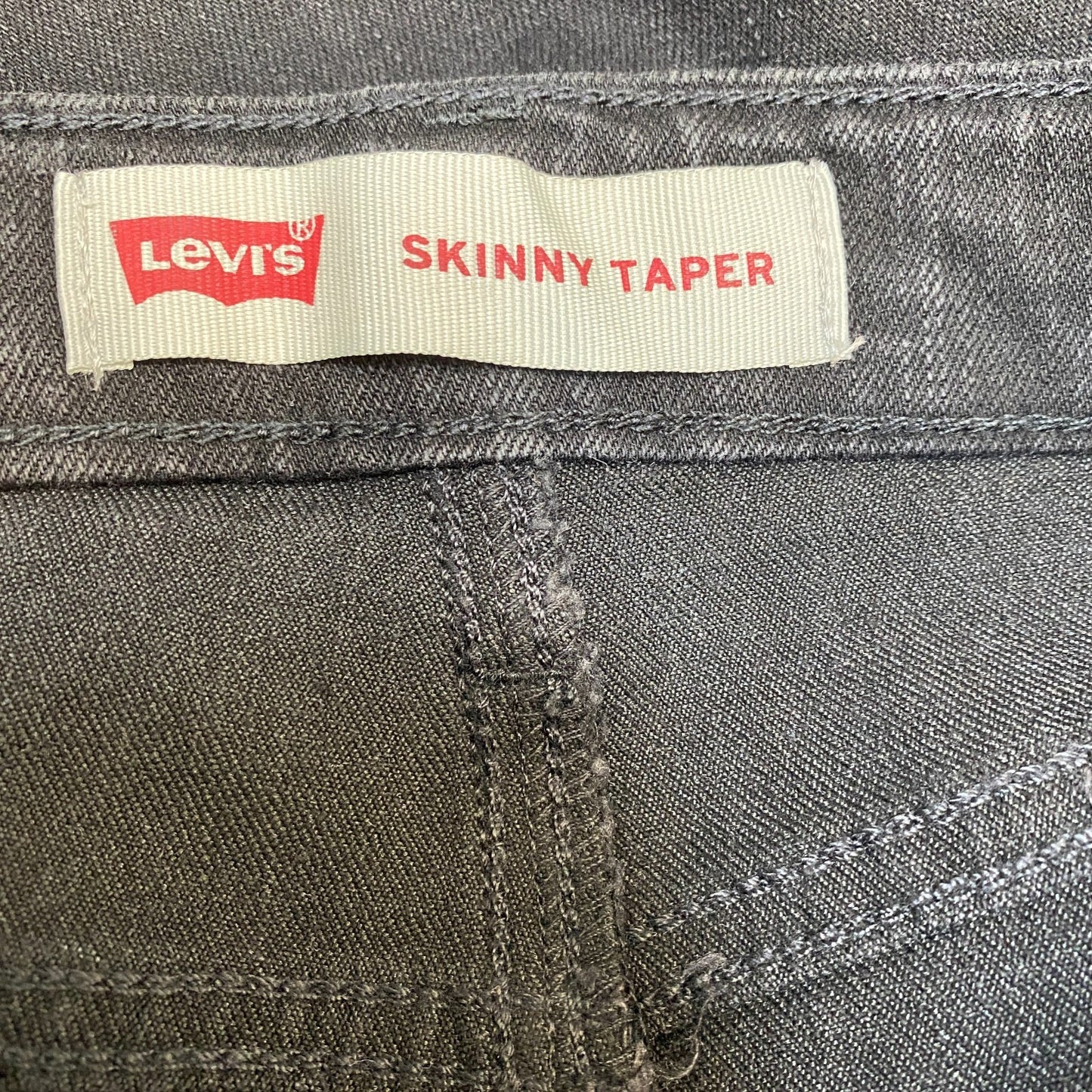 Levi's Jeans Womens 28" Waist Black Denim Red Tab Stretch Low Waist Skinny Taper