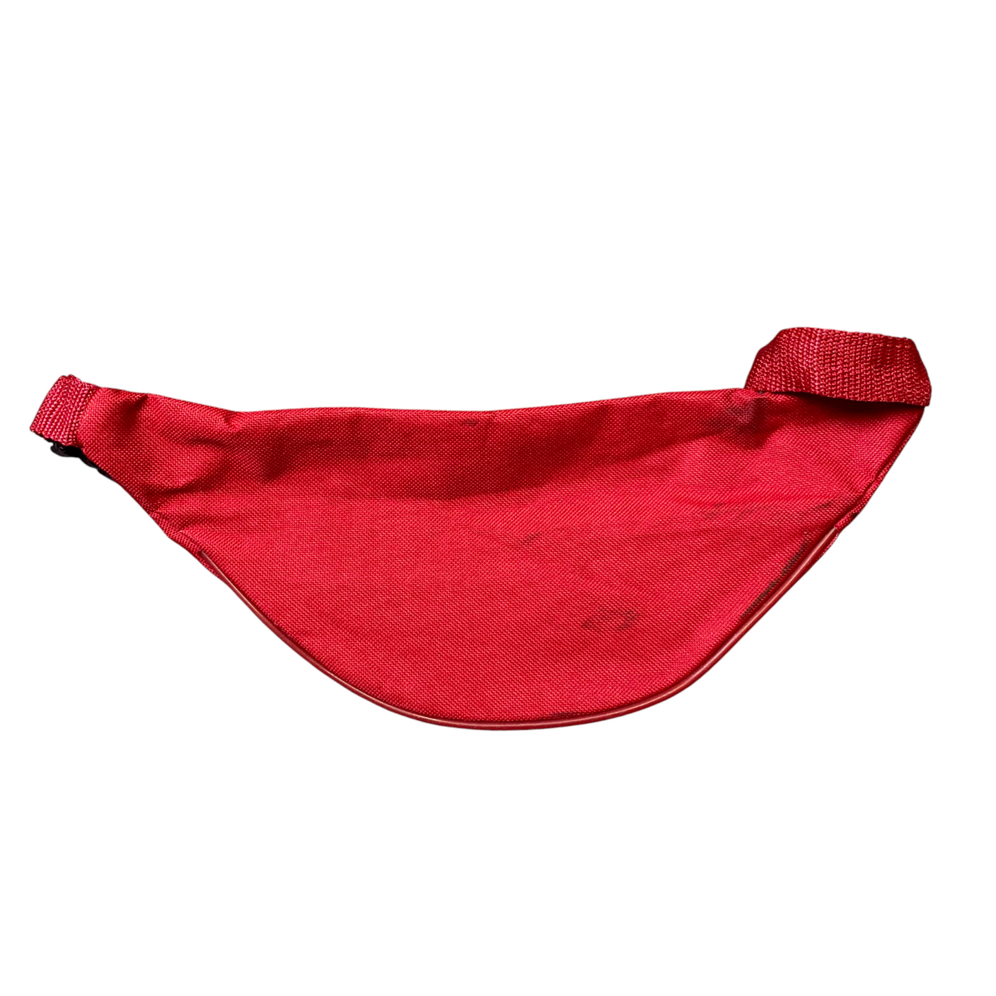 Unisex Fanny Pack Travel Waist Pack Bum Bag Red Zipper Adjustable Canvas Strap