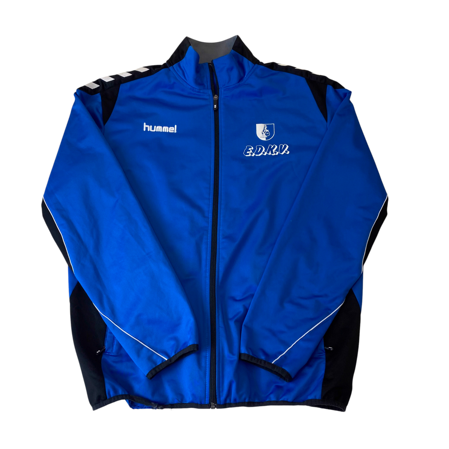 Hummel Training Jacket Mens XL Blue Zipped Pockets Long Sleeve Full Zipper