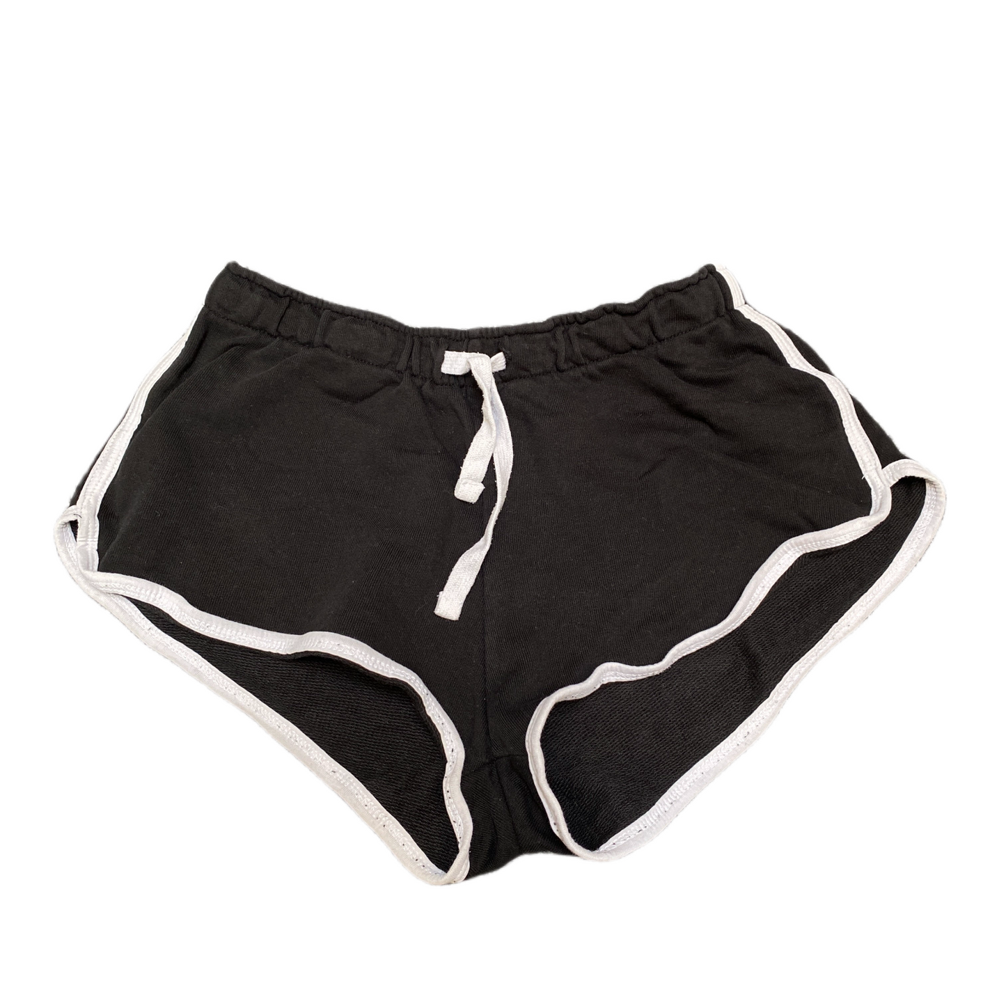 Running Sprinter Shorts Womens S 24" Waist Black Athletic Workout Dolphin Hem