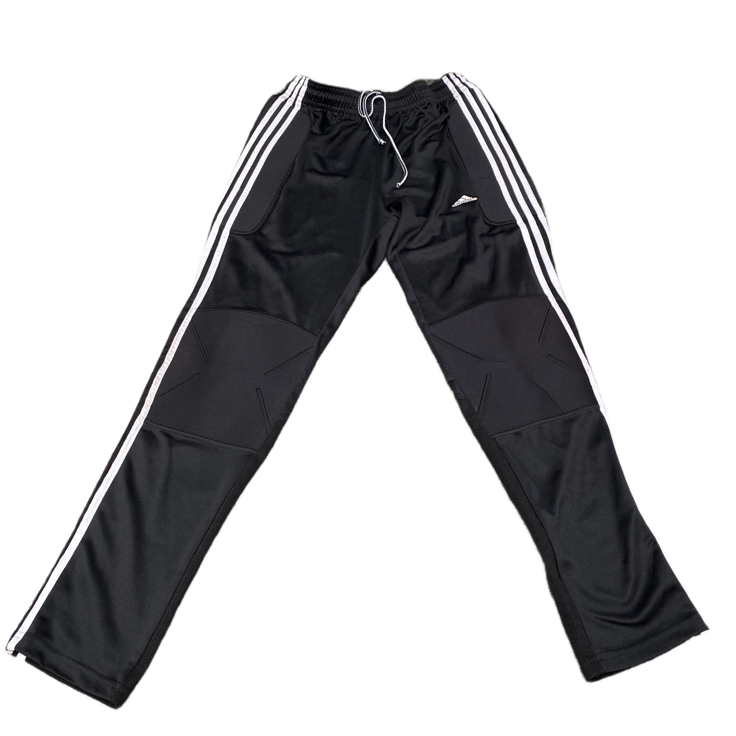 Adidas Joggers Fits as Mens 31" Waist Black Ankle Zip Drawstring Track Trousers